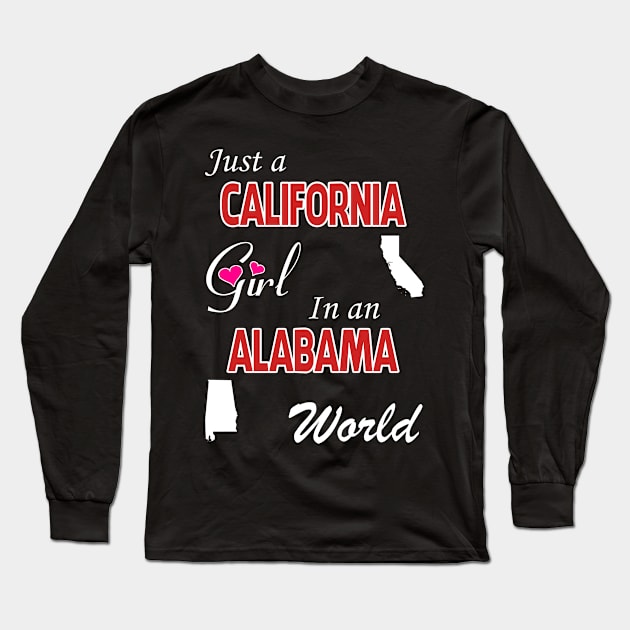 California - Alabama Long Sleeve T-Shirt by ALEXANDRA PIVOVAROVA |